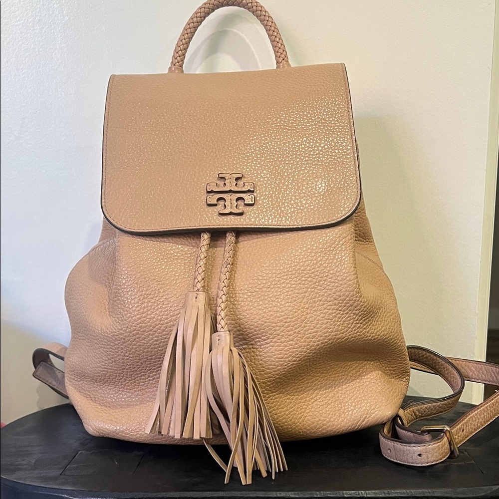 Tory Burch Tan Leather Backpack
